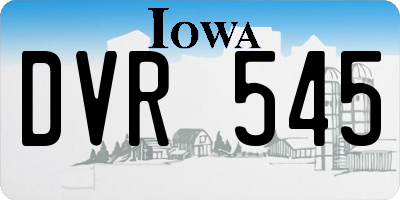 IA license plate DVR545
