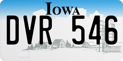 IA license plate DVR546