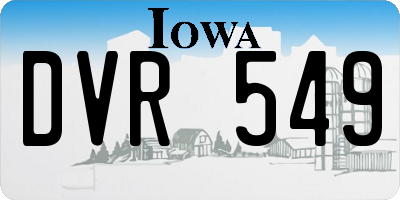 IA license plate DVR549