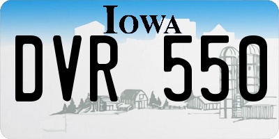 IA license plate DVR550