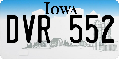 IA license plate DVR552
