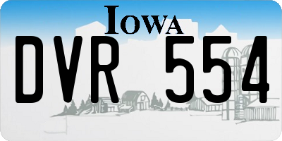 IA license plate DVR554
