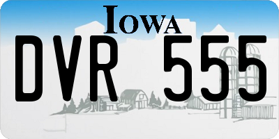 IA license plate DVR555