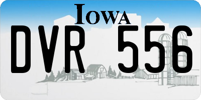 IA license plate DVR556