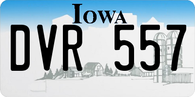 IA license plate DVR557