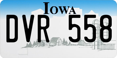 IA license plate DVR558
