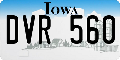 IA license plate DVR560