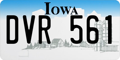 IA license plate DVR561