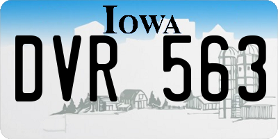 IA license plate DVR563