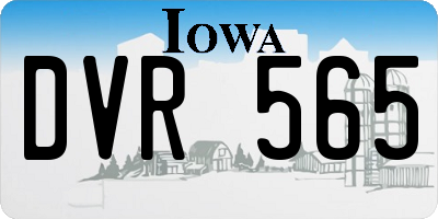 IA license plate DVR565