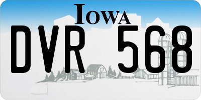 IA license plate DVR568
