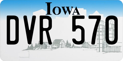 IA license plate DVR570