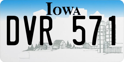 IA license plate DVR571