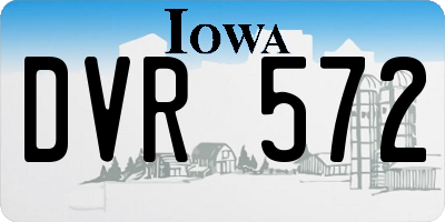 IA license plate DVR572