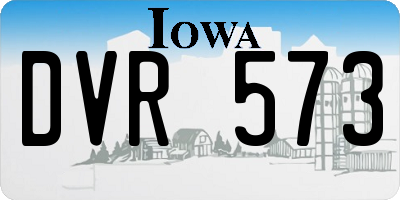 IA license plate DVR573