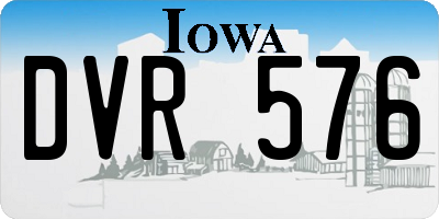 IA license plate DVR576