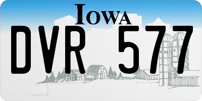IA license plate DVR577