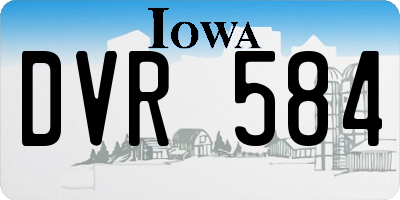 IA license plate DVR584