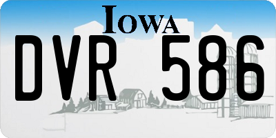 IA license plate DVR586