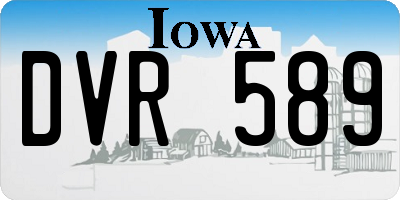 IA license plate DVR589