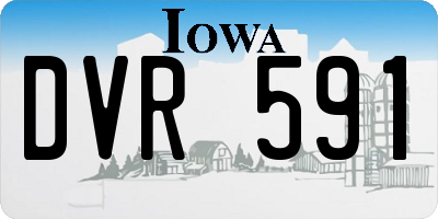 IA license plate DVR591