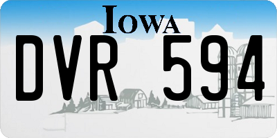 IA license plate DVR594