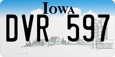 IA license plate DVR597