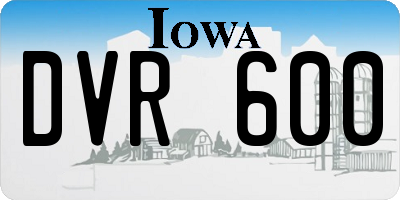 IA license plate DVR600