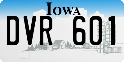 IA license plate DVR601