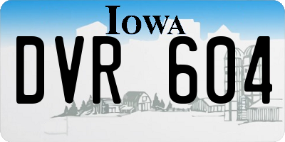 IA license plate DVR604