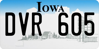 IA license plate DVR605