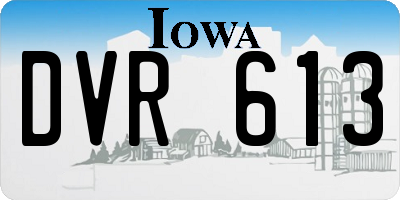 IA license plate DVR613