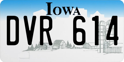 IA license plate DVR614