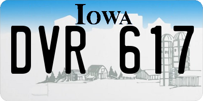 IA license plate DVR617