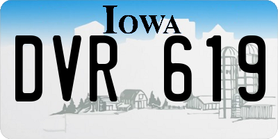 IA license plate DVR619