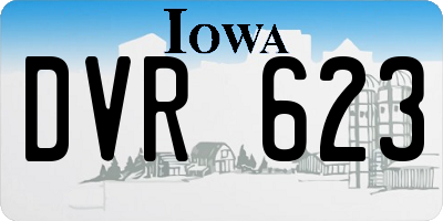 IA license plate DVR623