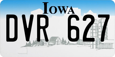 IA license plate DVR627