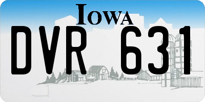 IA license plate DVR631