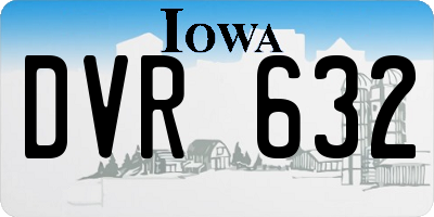 IA license plate DVR632