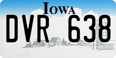 IA license plate DVR638