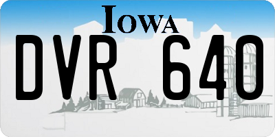 IA license plate DVR640
