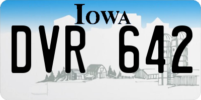 IA license plate DVR642