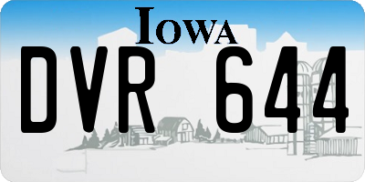 IA license plate DVR644