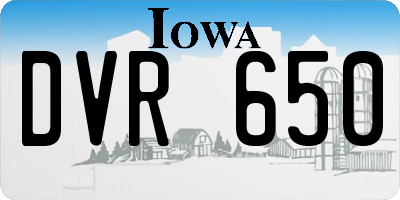 IA license plate DVR650