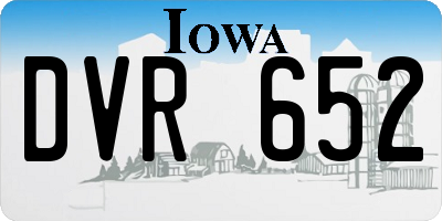 IA license plate DVR652