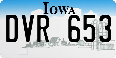 IA license plate DVR653