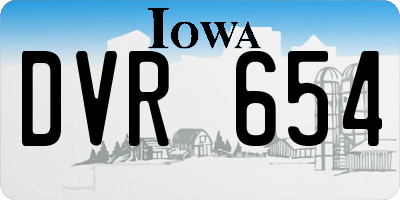 IA license plate DVR654