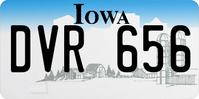 IA license plate DVR656