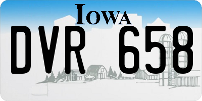 IA license plate DVR658