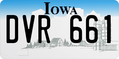 IA license plate DVR661